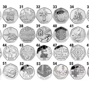 50p Coins UK Rare Fifty Pences Circulated Beatrix Potter Olympics WWF NHS