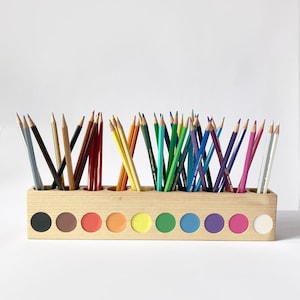 30 cestas de almacenamiento para el aula, bandejas de papelería,  organizador de papel colorido, cestas de plástico para lápices de crayón
