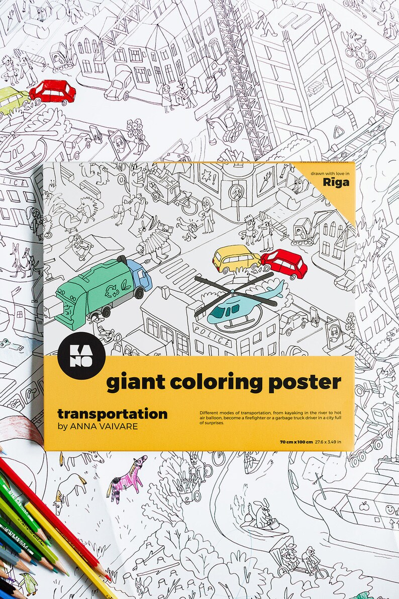 Unique Giant Coloring Posters for Creative Expression - Set of 2 - Etsy
