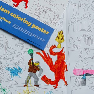 Riesengroßes Malposter zum Ausmalen, zum Ausmalen für Kinder, Ukrainische Kultur, mehr über die Ukrainische Kultur