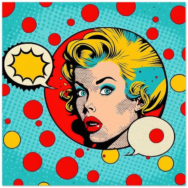 Retro Pop Art Print Etsy Retro Pop Art Print Etsy