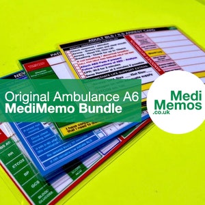 Medi Memo Bundle for Ambulance / Paramedic / Student Paramedic / AAP / EMT / Tech / ECA / University Paramedic Science