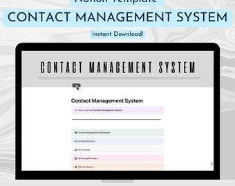 Contact Management System - A Minimalist Notion Template for CRM, Small Teams, and Small Businesses