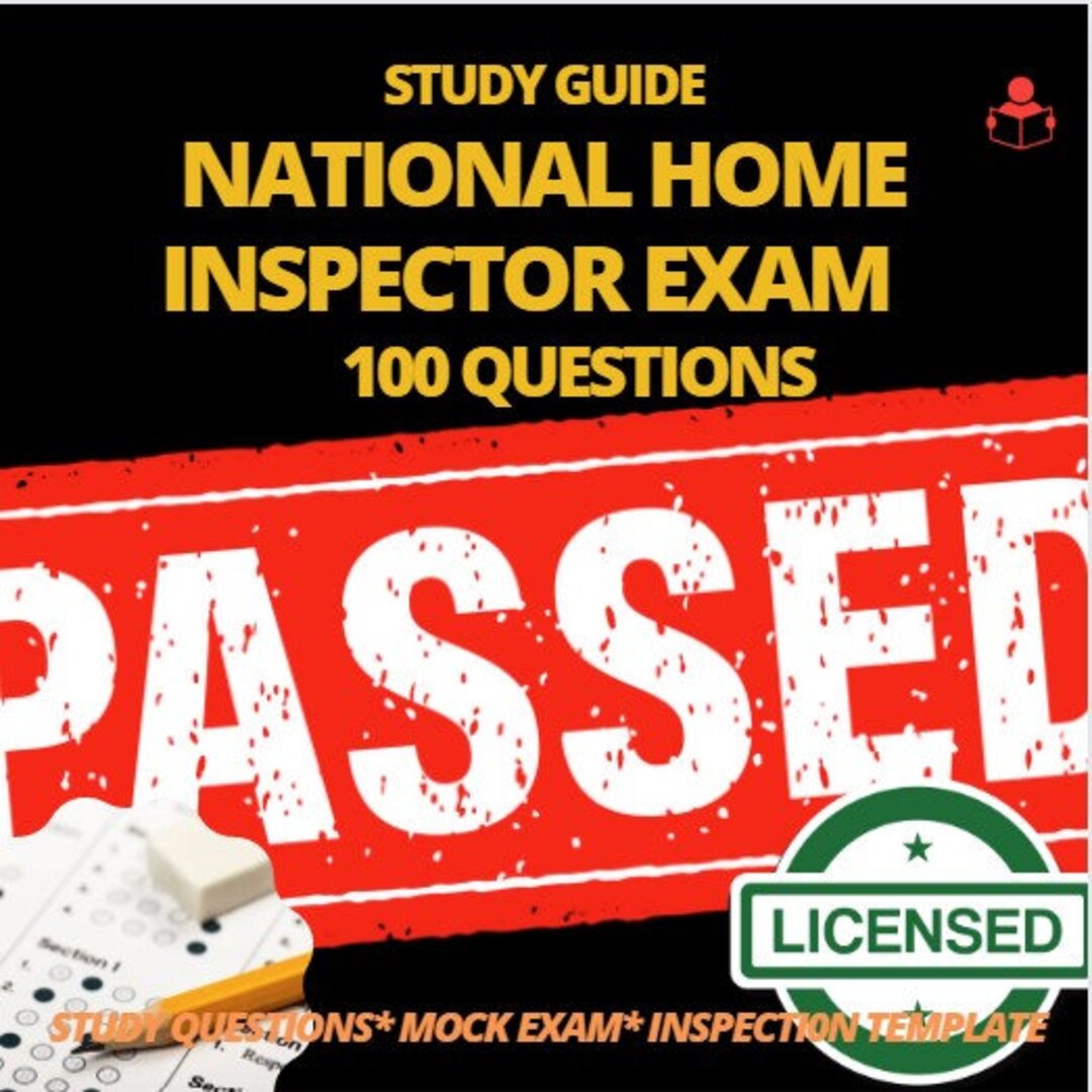 National Home Inspector Exam Study Guide Etsy