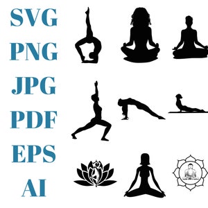 Yoga SVG | Namaste SVG| Meditation svg | Women Empowerment SVG | Girl Power | Cut File for Cricut |  Silhouette | pdf | png | jpg | ai | eps