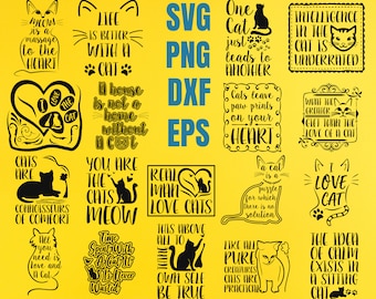 Cat SVG Bundle | Cat Sayings Svg | Funny Cat SVG | Cat Lover svg | Cat Quotes Svg | Pet Svg Bundle| Cat Love Svg Bundle | Cute Cat Svg