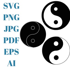 Yin and Yang SVG Files | Yin-Yang Cut Files | Yin and Yang Vector Files | Yin and Yang Silhouette | Yin and Yang Clip Art | CnC Files