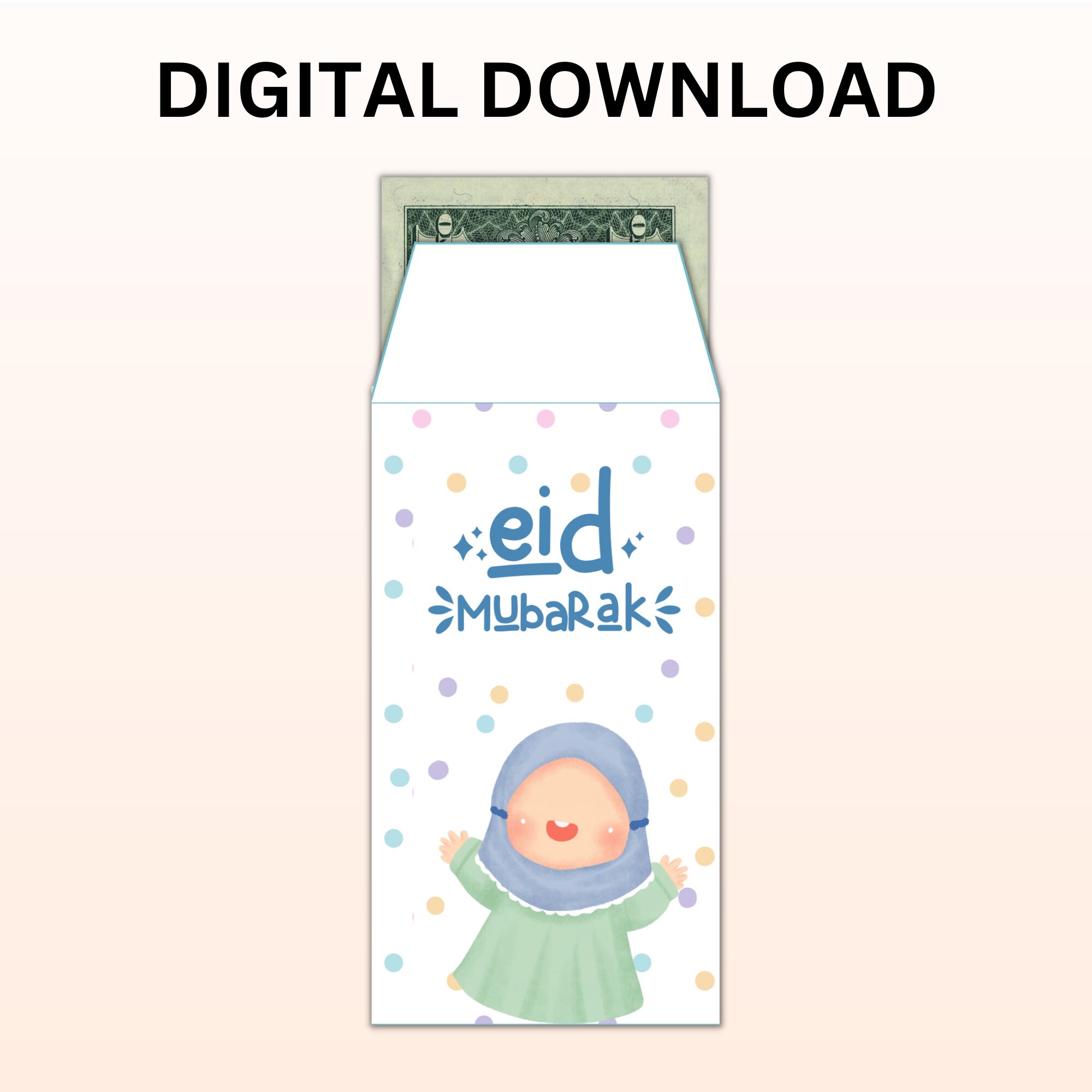 Eid Mubarak Money Envelope Printable Gift for Kids 6 Envelope 6 ...