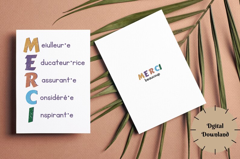 Lettre De Remerciement D'une Nounou Aux Parents Carte De Remerciement Nounou, Maîtresse MERCI, Chaque Lettre Correspond