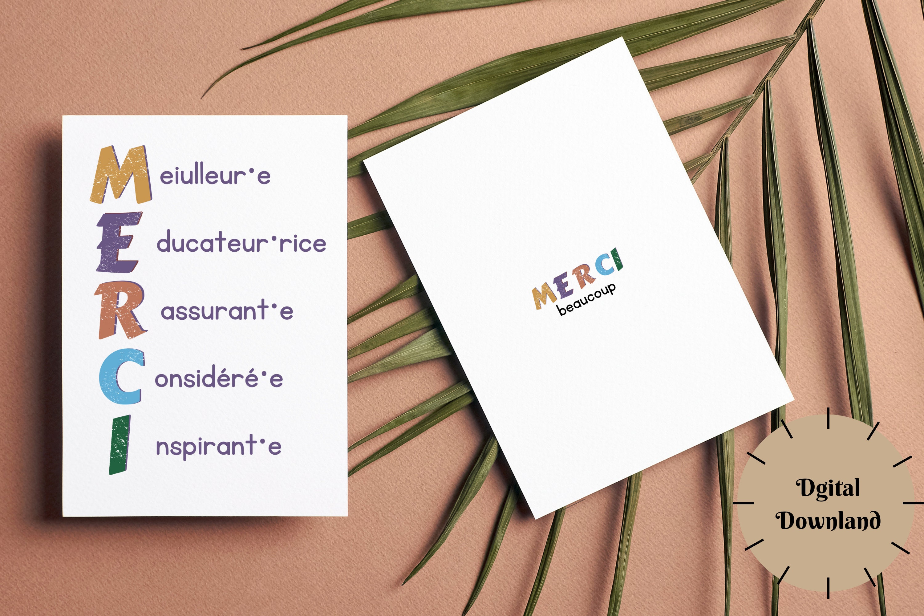 Lettre De Remerciement Pour Maitresse D'école Carte De Remerciement Nounou, Maîtresse MERCI, Chaque Lettre Correspond