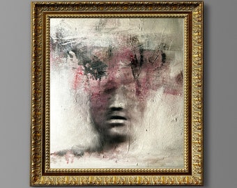 Abstract Oil Painting Portrait, Fine Art Print, Wall Decor