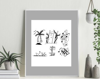 Surf Art Print, Beach Home Wall Decor