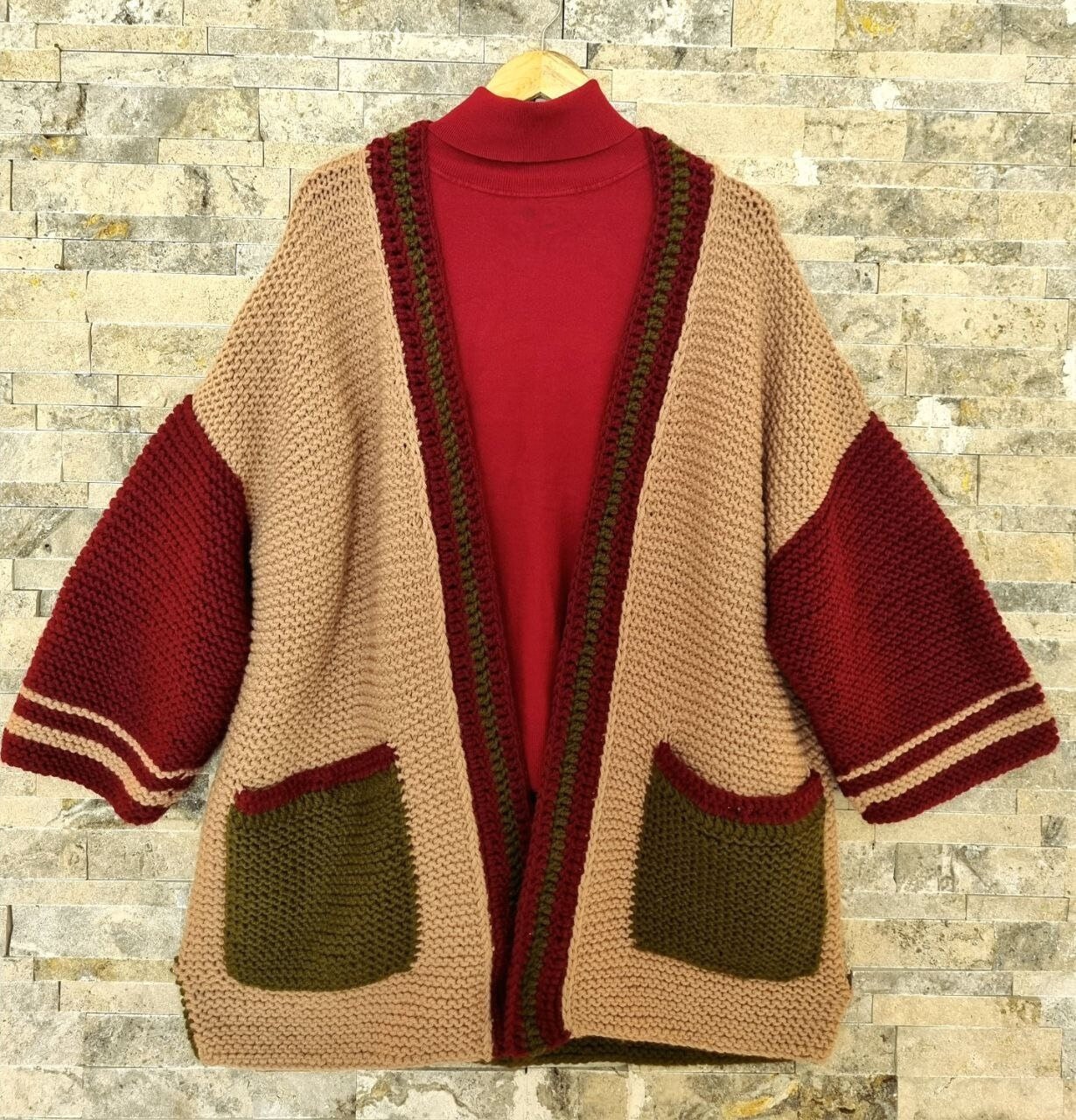 Boho style handmade cardigan