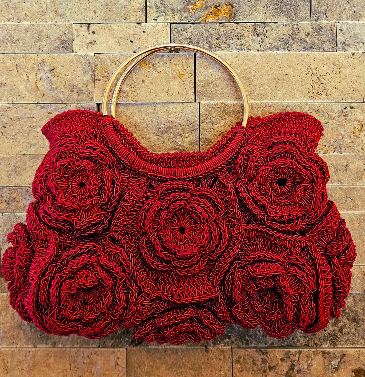 RosE 紅型バッグ Vintage Red Rose Bag - Etsy Canada
