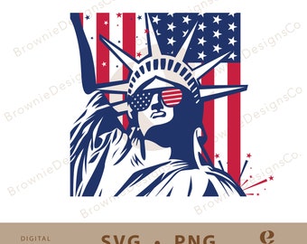 Projekt koszulki Statua Wolności, PNG, SVG, Koszulka Czwartego Lipca, Koszulka Patriotyczna