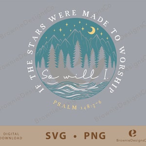 If The Stars Were Made To Worship Shirt Design, PNG, SVG, Worship Lyric T-shirt, Christian Tshirt