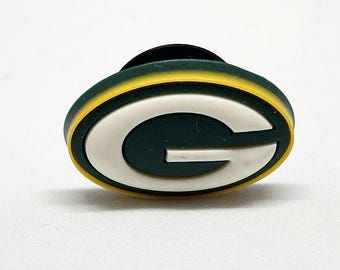 Jibbitz, equipo de la NFL Green Bay Packers, dije oficial auténtico para zapatos, raro, para agujeros de zapatos de cocodrilo