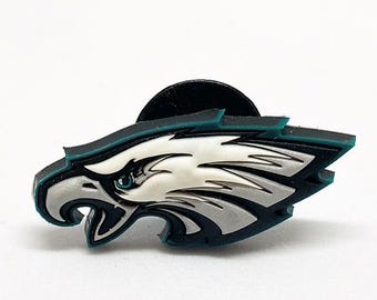 Jibbitz, equipo de la NFL Philadelphia Eagles, dije oficial auténtico para zapatos, raro, para agujeros de zapatos de cocodrilo