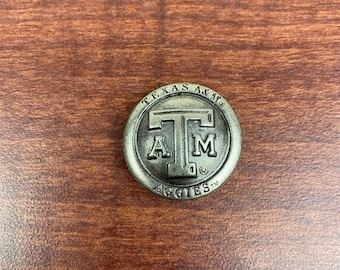 Texas A&M Aggies NCAA Team - Concho - Official Authentic Leather Concho - Rare - for belts, purses, wallets or leather goods Gig ‘em Aggies
