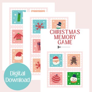 Christmas Matching Game, Digital download Christmas Game, Christmas activity for kids, Christmas gathering game, Memory match game