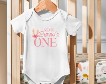 Bunny 1st Birthday Matching Family Shirts, Some Bunny Is One Birthday Outfit, Floral Bunny Birthday Shirt, Bunny Party Theme