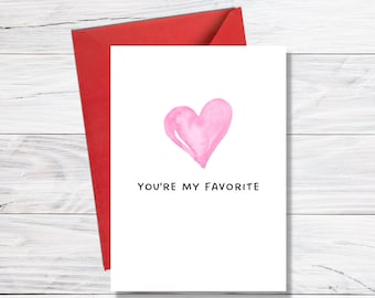 Listado de tarjetas imprimibles del día de San Valentín - Descarga instantánea - Tarjeta digital del Día de San Valentín - Plantilla de tarjeta - Eres mi favorito