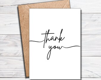 Tarjeta imprimible de agradecimiento - Descarga instantánea - Tarjeta de agradecimiento digital - Plantilla de tarjeta - Gracias