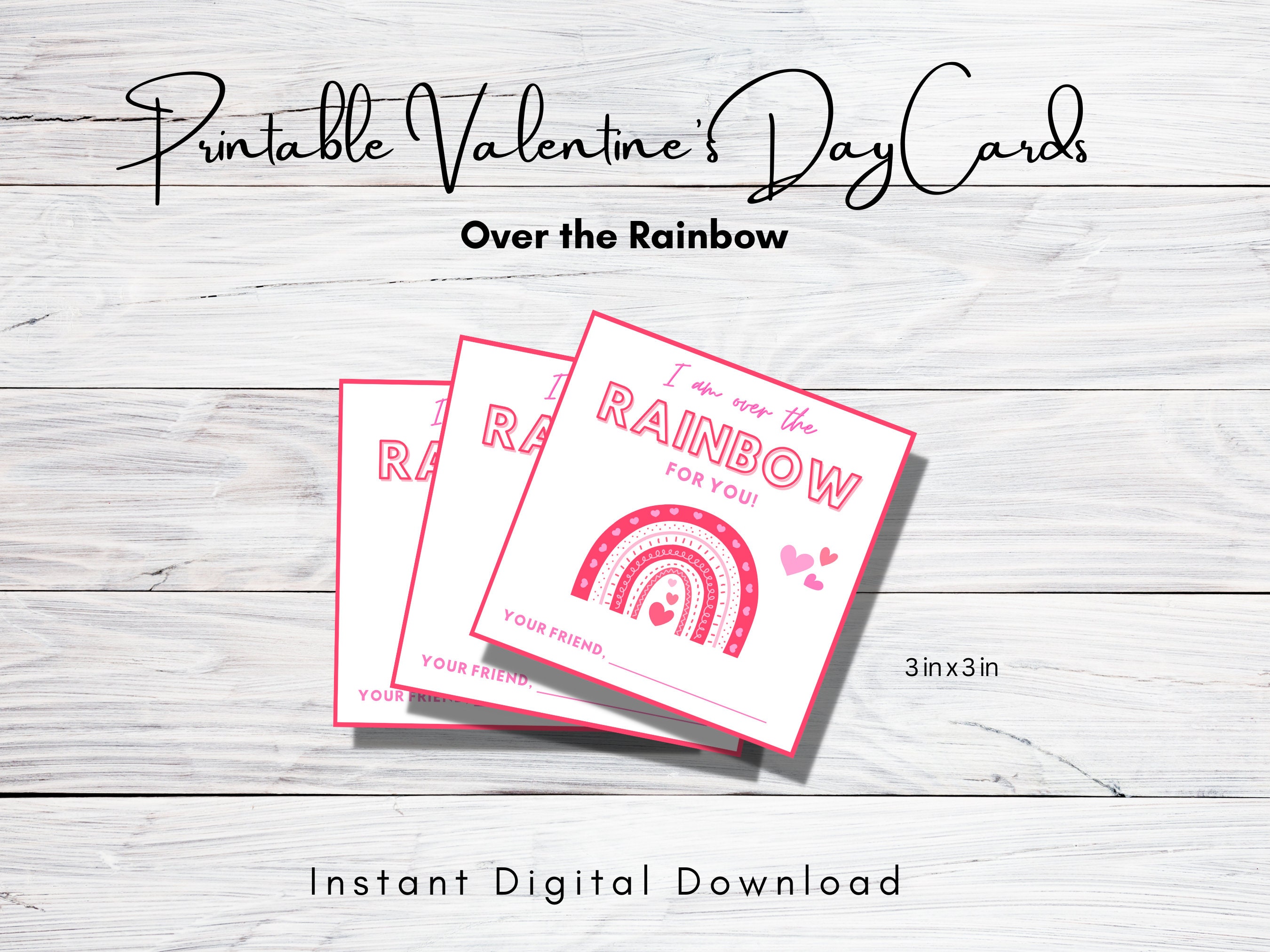 Printable Valentine's Day Cards for Kids - Instant Download - Digital ...