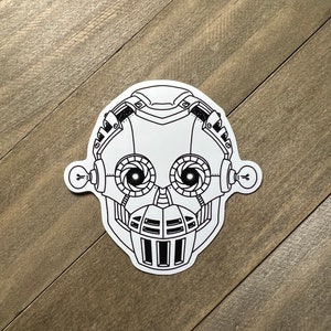 Brobot Sticker 3 Inch, Robot Stickers, Bro Sticker, Skull Sticker, Vinyl Sticker, Glossy Sticker, Holographic Sticker