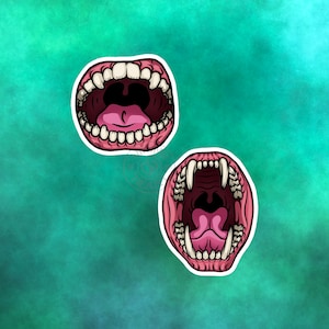 Mouths Bundle Digital Art Download, PNG, PDF, Open Mouth, Human, Animal, Creature