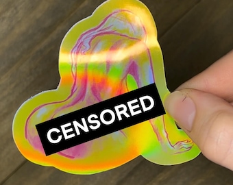 Curvy Woman Art Sticker – Body Positive Vinyl Decal, Glossy or Holographic