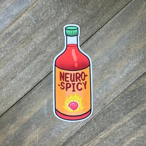 Adesivo neuro-piccante da 3 pollici, adesivo per la salute mentale, piccante, salsa piccante, divertente, divertente, regalo, terapia