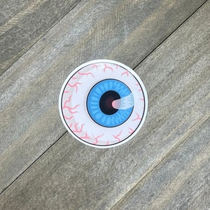Eyeball Sticker 2 Inch, Eye Sticker, Creepy, Spooky, Halloween, Vinyl Sticker, Glossy Sticker