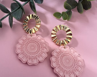 Bloemen Handgemaakt oorbellen mandala lichtgewicht hangoorbellen boho chique sieraden cadeau voor haar vrouwelijke statement-oorbellen