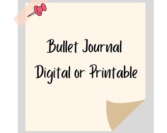 Digital Download Bullet Journal - Etsy