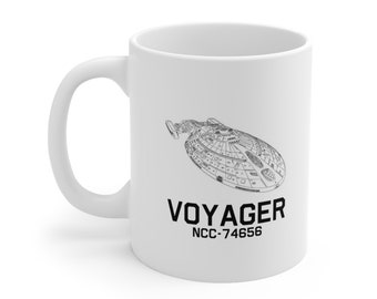 Tazza in ceramica Voyager NCC-74656 del Museo della flotta