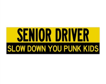 Adesivo paraurti per conducente senior