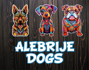 Alebrije Dog Sticker / Alebrije Holographic Dog Sticker / Day of the Dead Sticker Dog / Vinyl Sticker / Laptop Sticker/ Dog Alebrije Sticker