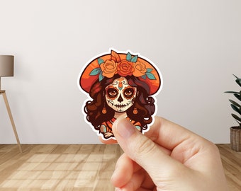 Dia De Los Muertos Sticker / Sugar Skull Sticker / Vinyl Sticker / Laptop Sticker / Day of the Dead Sticker / Calavera Sticker