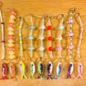 Beaded Fish Keychain