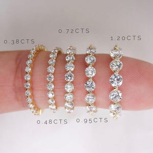 Round Lab Grown Diamond Wedding Band Colorless Full Eternity Band Floating Bubble Band Stackable Band Anniversary Gifts Band For Women