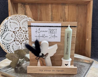 Trauergeschenk, Geschenk Trauerfeier, Geschenk Beerdigung, Trauerbox, Trostbox, Trauerkerze, Schutzengel, Kondolenz, Seelentröster #90