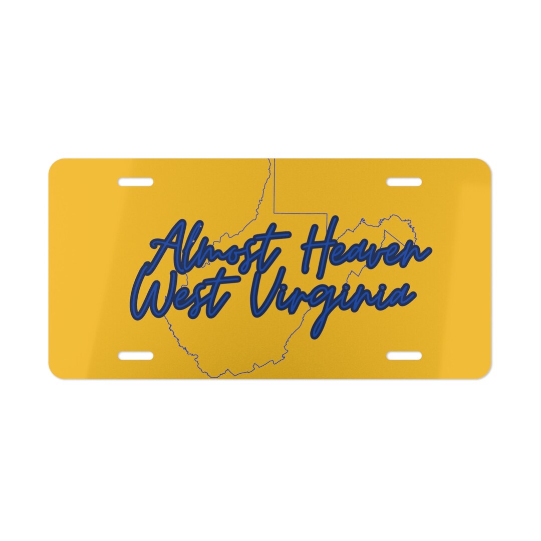 WV Vanity Plate Almost Heaven West Virginia Vanity Plate for the Front of Your Vehicle. Etsy