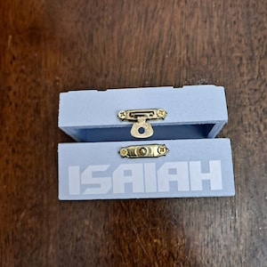 Small handpainted personalized keepsake wooden box