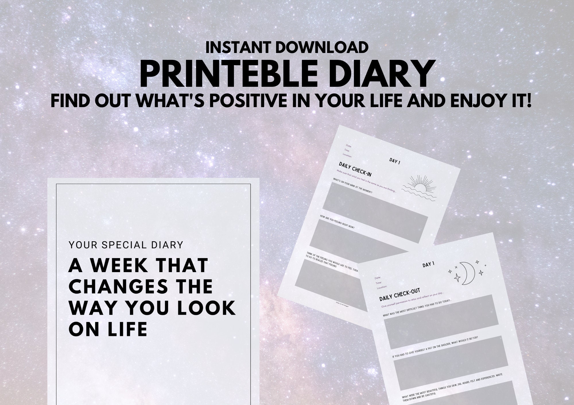 Printable Diary, Instant Download - Etsy