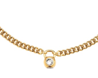 18k Gold & Stainless Steel Kettlebell Necklace - Fitness Jewelry - Personalized Necklace - Custom Gift - Gym Jewelry - Crossfit Jewelry