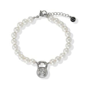 Pearl & Stainless Steel Weight Bracelet - Fitness Jewelry - Personalized Bracelet - Custom Gift - Gym Jewelry - Crossfit Jewelry