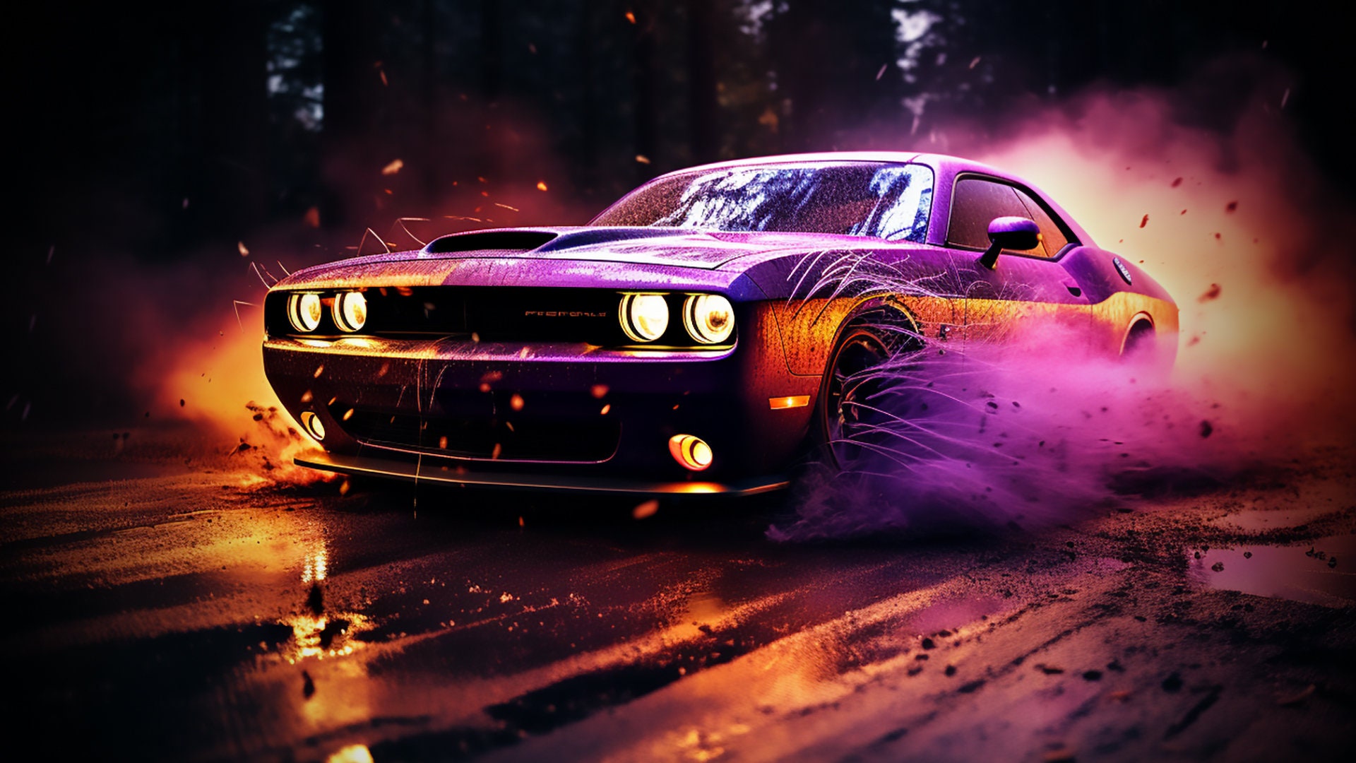 Dodge Challenger Desktop Wallpaper for PC, Mac, Tablet & Phone, INSTANT
