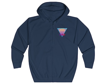 TriangleRAD Moletom com capuz unissex com zíper completo