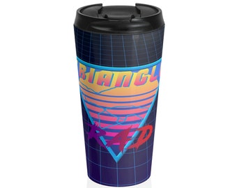 Caneca de viagem de aço inoxidável - Design de grade